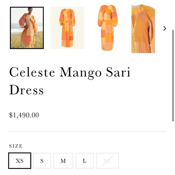 ALIX of Bohemia dress shades of yellow orange vintage saris CELESTE - Picture 11 of 11